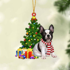 Ornament- French Bulldog 3-Christmas Star Hanging Ornament, Happy Christmas Ornament, Car Ornament