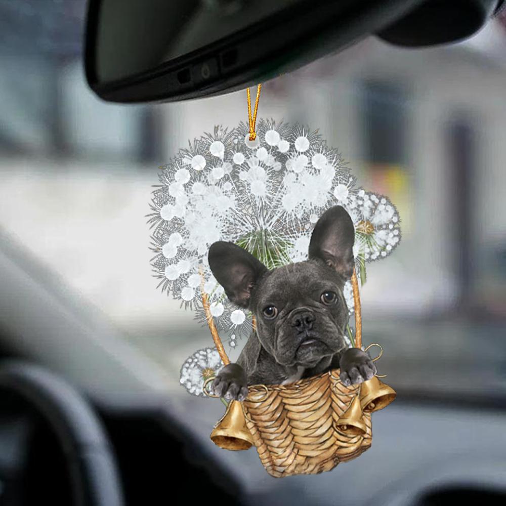 French Bulldog Blue-Dandelion-Two Sided Ornament