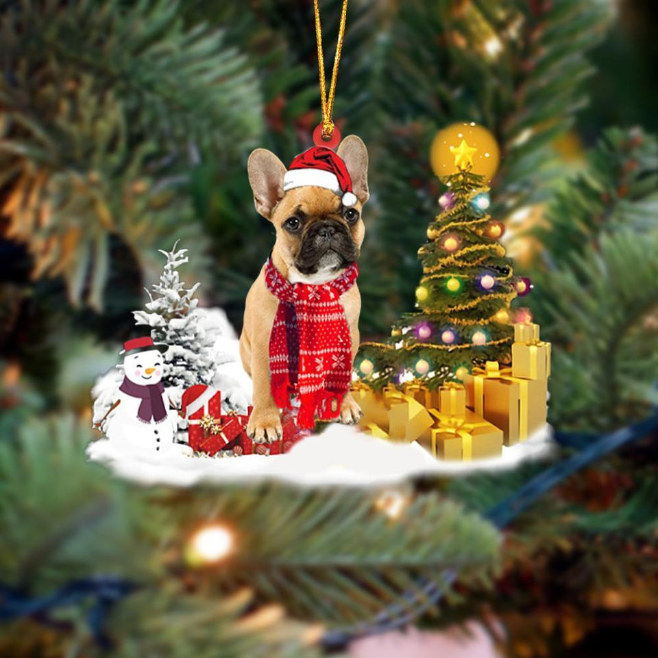 Godmerch- Ornament- French Bulldog Christmas Ornament Dog Ornament, Car Ornament, Christmas Ornament