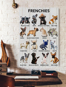 Frenchies Bulldog Canvas And Poster, Wall Decor Visual Art