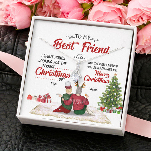 Friends Best Christmas Gift Is Me - Personalized Alluring Beauty Necklace - Gift for Friends 336C - TGV