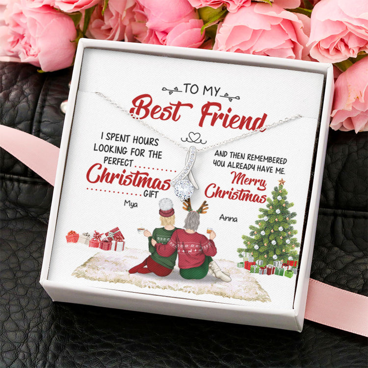 Friends Best Christmas Gift Is Me - Personalized Alluring Beauty Necklace - Gift for Friends 336C - TGV