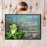 Frog & Butterflies When You Believe What Your Eyes Can See Canvas And Poster, Wall Decor Visual Art