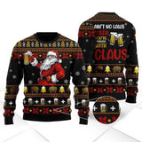 Funny Drinking With Claus Ugly Christmas Sweater 