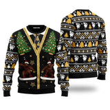 Funny Vintage Bigfoot Sasquatch Ugly Christmas Sweater | For Men & Women | UH1323