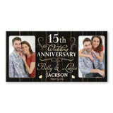 15 Year Anniversary Custom Canvas Print, 15th Wedding Anniversary Gift