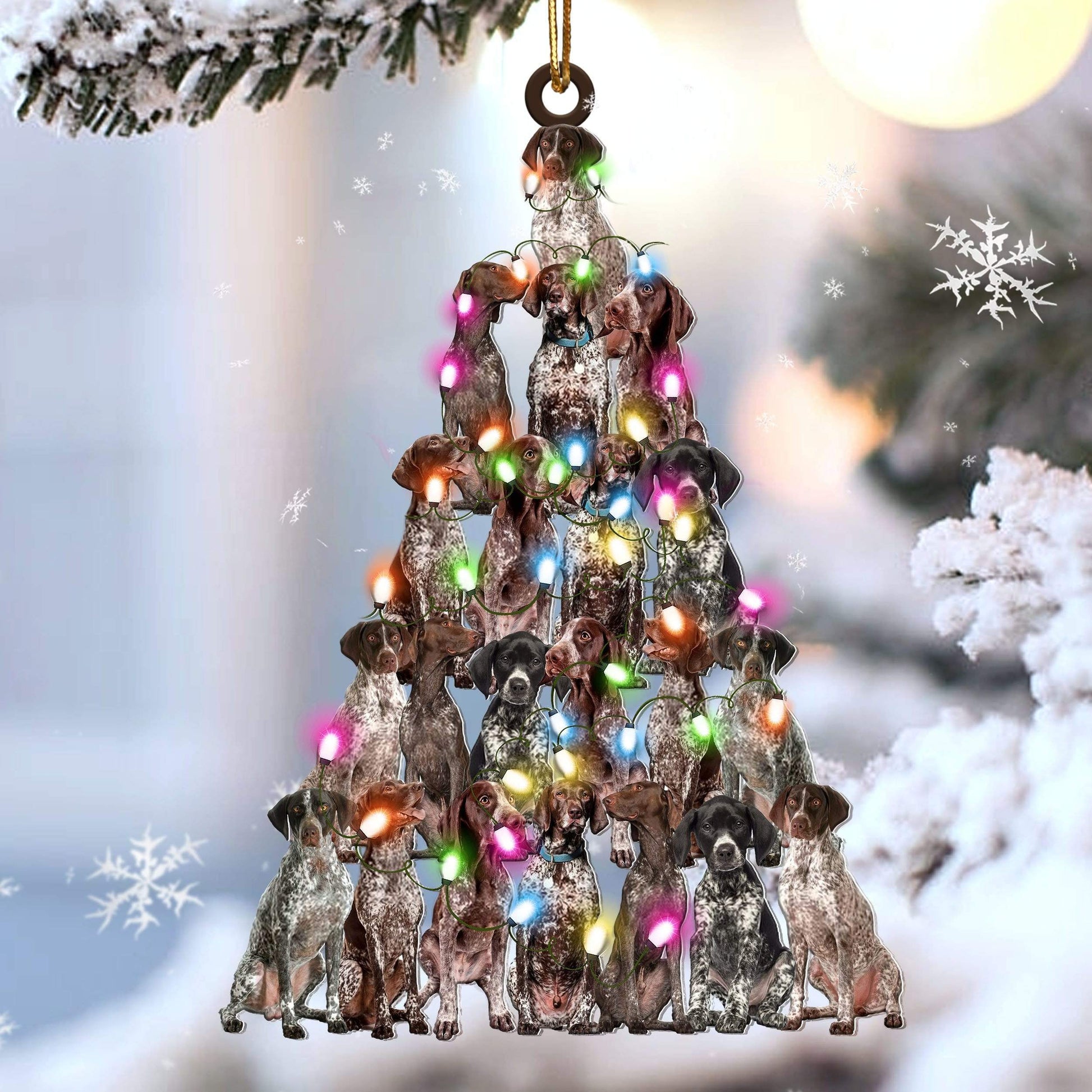 Gsp Lovely Tree Gift For Gsp Lover Gift For Dog Mom Ornament