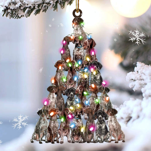 Gsp Lovely Tree Gift For Gsp Lover Gift For Dog Mom Ornament