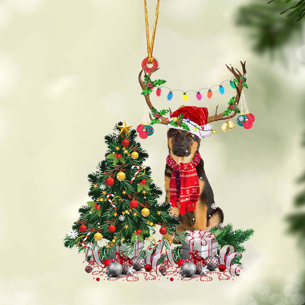 Ornament- German Shepherd-Christmas Tree Gift Hanging Ornament, Happy Christmas Ornament, Car Ornament