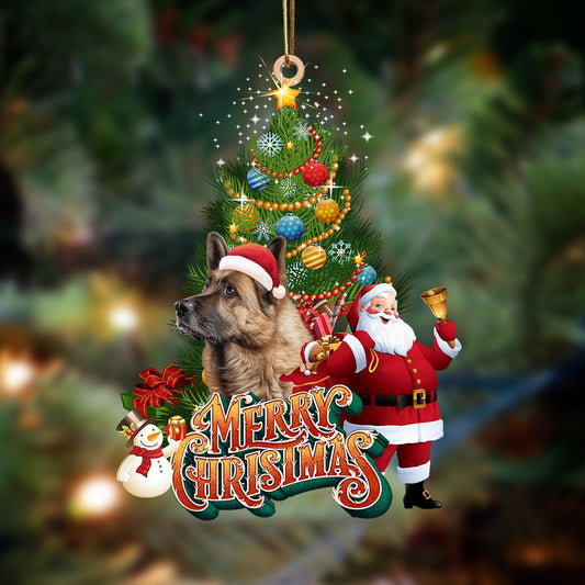 Ornament- German Shepherd-Christmas Tree&Dog Hanging Ornament, Happy Christmas Ornament, Car Ornament