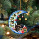 Ornament- German Shepherd-Sleep On The Moon Christmas Two Sided Ornament, Christmas Ornament, Car Ornament