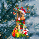 German Shepherd Christmas Shape Ornament