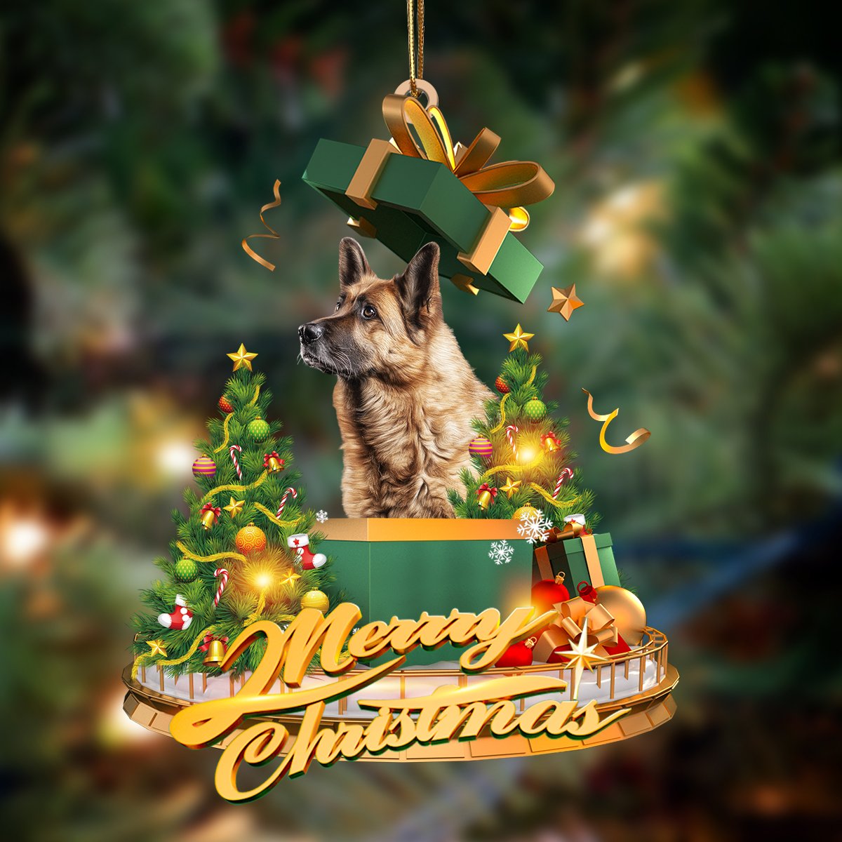 German Shepherd-Christmas Gifts&Dogs Hanging Ornament