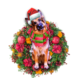 Godmerch- Ornament- German Shepherd Christmas Ornament, Happy Christmas Ornament, Car Ornament