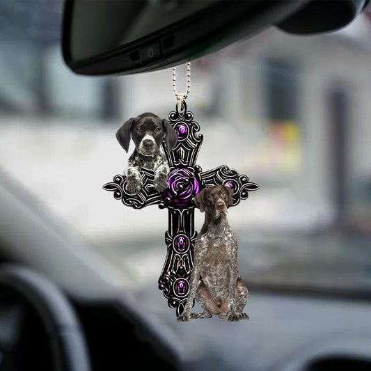 German Shorthaired Pointer Pray For God Car Hanging Ornament Dog Pray For God Ornament Godmerch