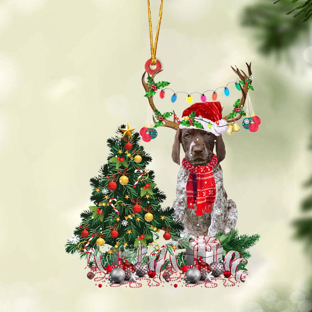 Ornament- German Shorthaired Pointer 1-Christmas Tree Gift Hanging Ornament, Christmas Ornament, Car Ornament