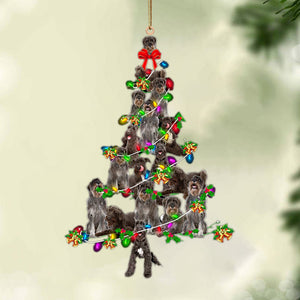 Ornament- Giant Schnauzer-Christmas Tree Lights-Two Sided Ornament, Happy Christmas Ornament, Car Ornament