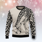 Giraffe Pattern Ugly Christmas Sweater 