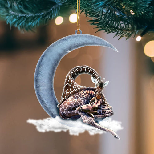 Godmerch- Ornament- Giraffe Blue Moon Hanging Ornament Dog Ornament, Car Ornament, Christmas Ornament