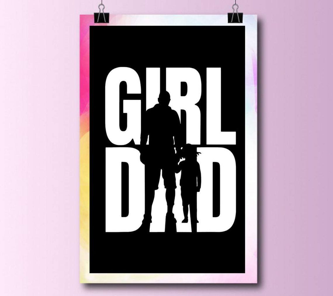 Girl Dad Kobe Bryant and Daughter Canvas And Poster, Wall Decor Visual Art, Gift Father's Day