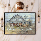 Goat Bless Our Home And All Who Enter Canvas And Poster, Wall Decor Visual Art