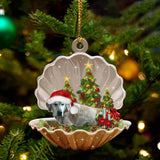 Ornament- Goldador-Sleeping Pearl in Christmas Two Sided Ornament, Happy Christmas Ornament, Car Ornament