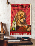 Golden Retreiever Strong And Sweet Canvas And Poster, Wall Decor Visual Art