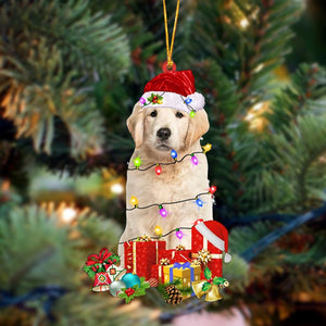 Ornament- Golden Retriever 1-Dog Be Christmas Tree Hanging Ornament, Happy Christmas Ornament, Car Ornament