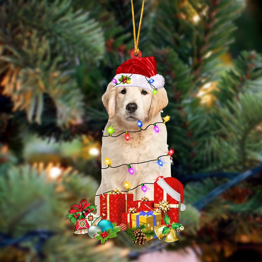 Ornament- Golden Retriever 1-Dog Be Christmas Tree Hanging Ornament, Happy Christmas Ornament, Car Ornament