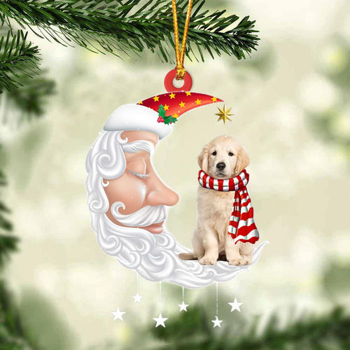 Golden Retriever 1 With Santa Christmas Ornament Dog Christmas Ornament