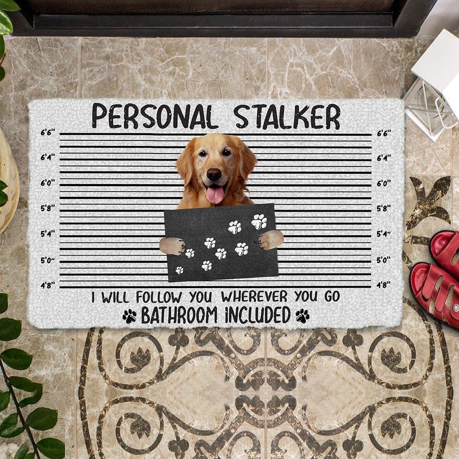 Golden Retriever Personal Stalker Doormat