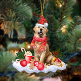 Ornament- Golden Retriever 2-Better Christmas Hanging Ornament, Happy Christmas Ornament, Car Ornament