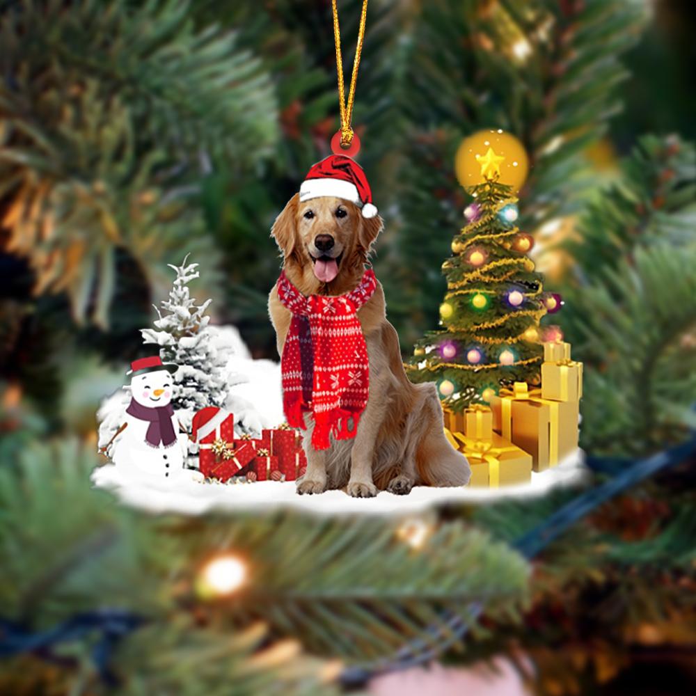 Golden Retriever Christmas Ornaments Christmas Tree Hanging Acrylic Ornament Gift