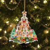 Ornament- Golden Retriever Full The Christmas Tree-Two Sided Ornament, Happy Christmas Ornament, Car Ornament
