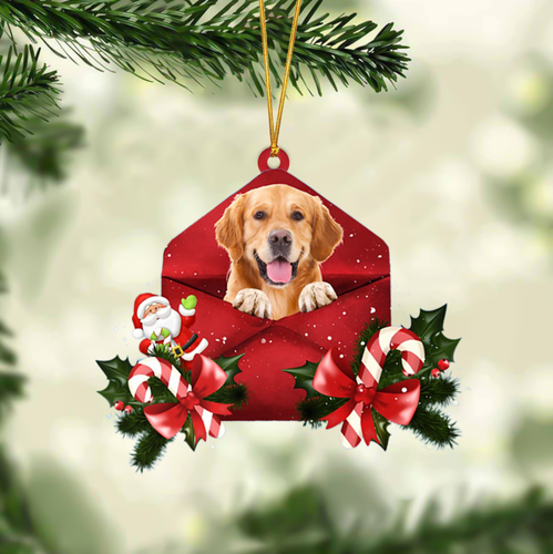 Golden Retriever Christmas Letter Ornament Dog Christmas Decoration