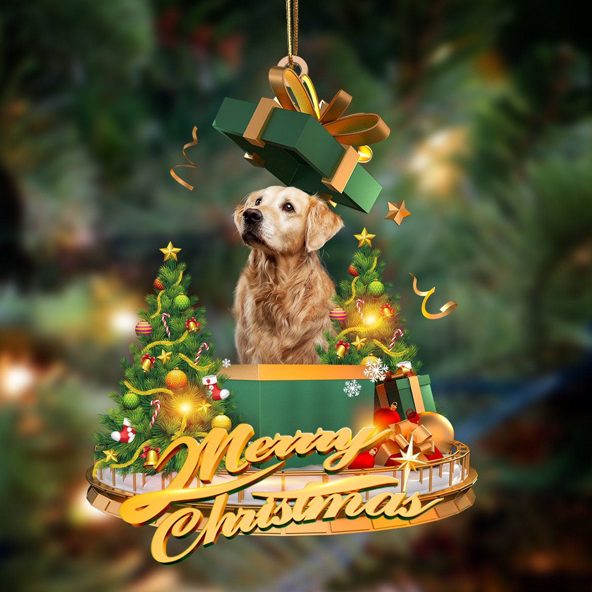 Golden Retriever-Christmas Gifts&Dogs Hanging Ornament