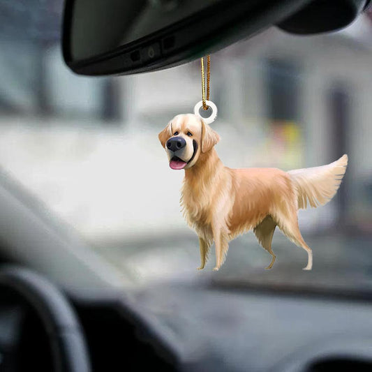 Golden Retriever-Look At Me-Two Sided Ornament