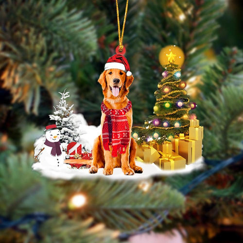 Godmerch- Ornament- Golden Retriever Christmas Ornament Dog Ornament, Car Ornament, Christmas Ornament
