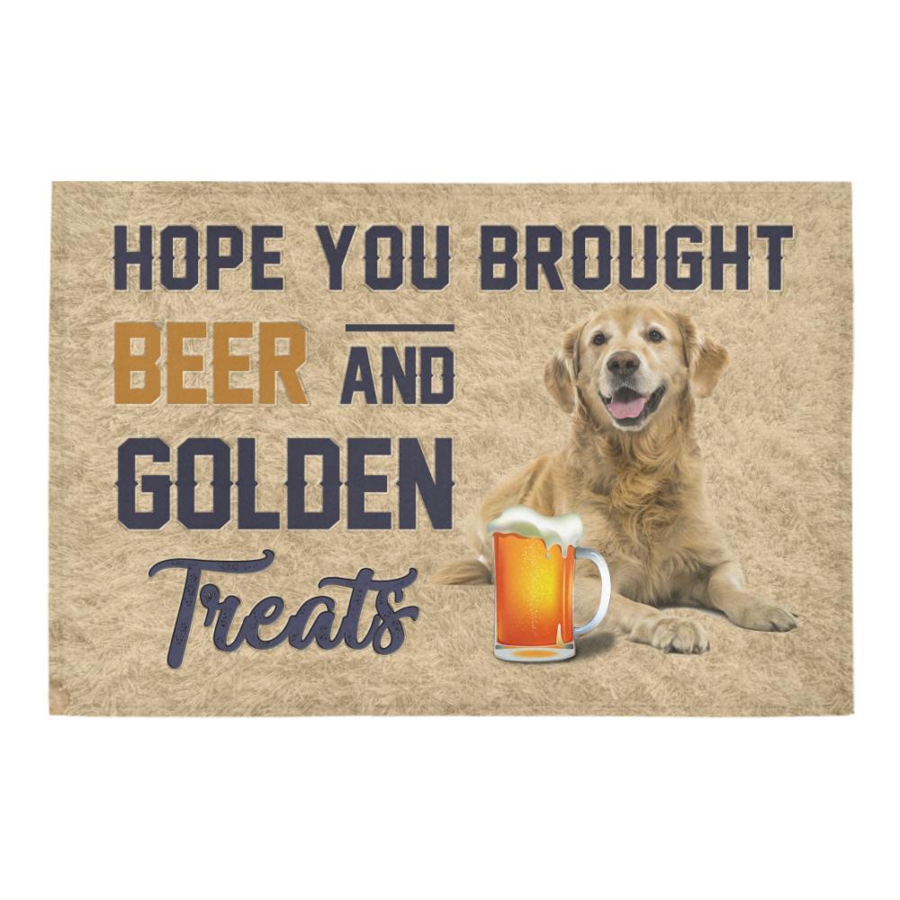 Golden Retriever beer doormat
