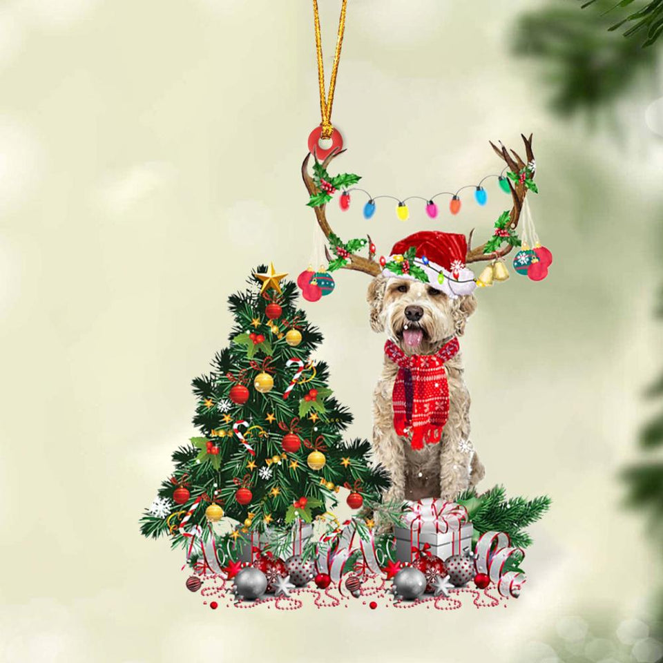 Ornament- Goldendoodle 1-Christmas Tree Gift Hanging Ornament, Happy Christmas Ornament, Car Ornament
