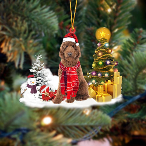 Godmerch- Ornament- Goldendoodle Christmas Ornament Dog Ornament, Car Ornament, Christmas Ornament
