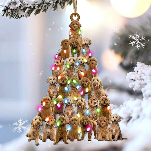 Goldendoodle Lovely Tree Gift For Goldendoodle Lover Gift For Dog Mom Ornament