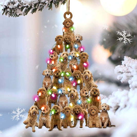 Goldendoodle Lovely Tree Gift For Goldendoodle Lover Gift For Dog Mom Ornament