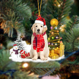 Golden Retriever Christmas Ornament Christmas Tree Hanging Acrylic Ornament Gift
