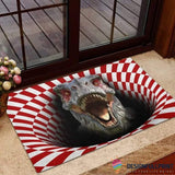 Dinosaur Gift On Sale Love Dinosaur Rubber Base Non-Slip Rubber Backing Doormat HG