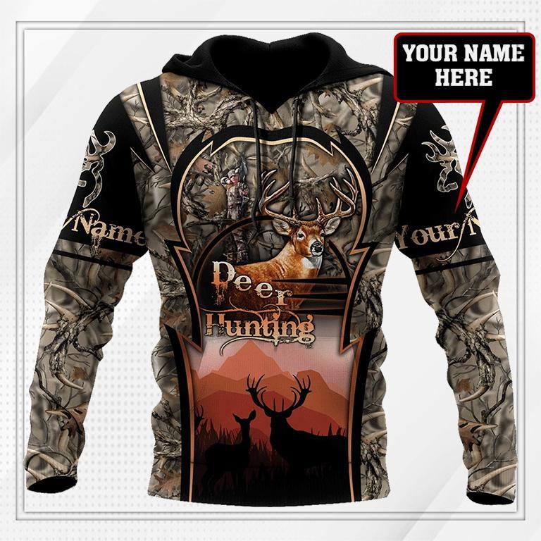Hunting Gifts Deer Hunting Gifts Deer Hunting Personalized All Over Printed US Unisex Size Hoodie
