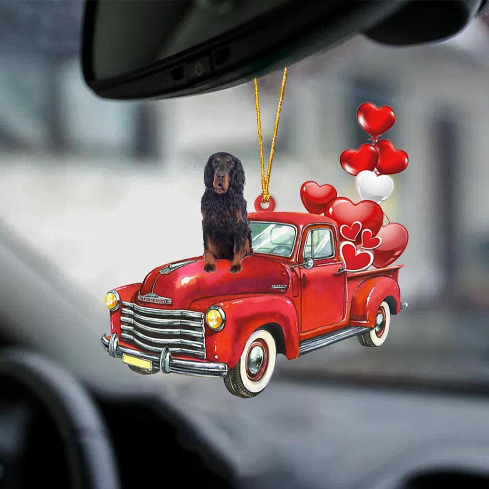 Gordon Setter-Red Sports Car-Two Sided Ornament