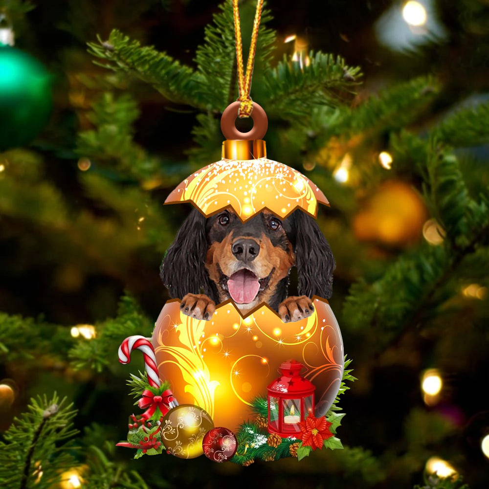 Gordon Setter In Golden Egg Christmas Ornament
