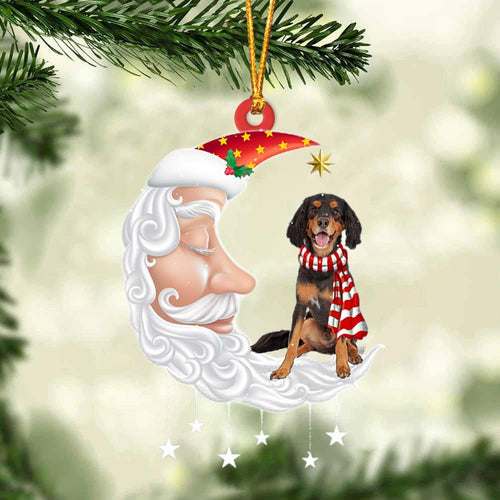 Gordon Setter With Santa Christmas Ornament Dog Christmas Ornament