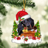 Gordon Setter In The Chimney Hanging Ornament Dog Christmas Ornament